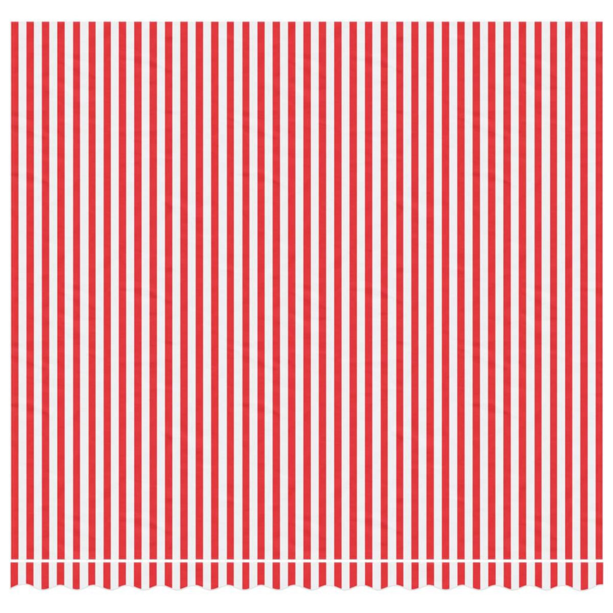 VIDAXL Tissu de remplacement pour auvent rayures rouges et blanches