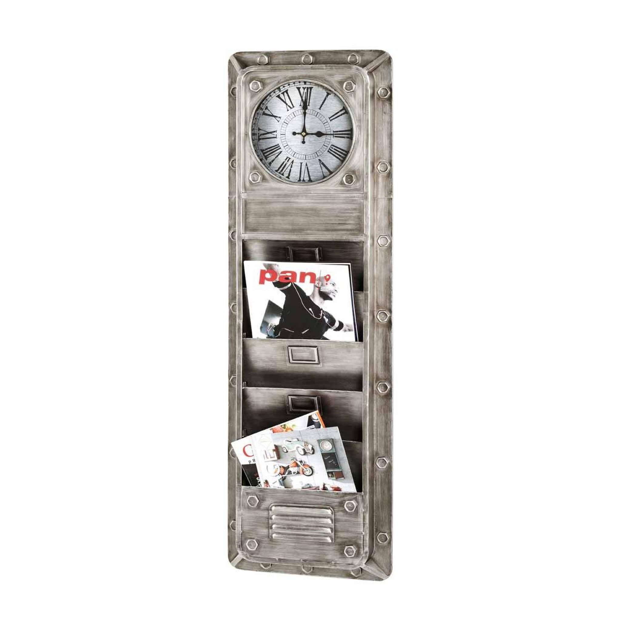 Voir la diapositive 2 : Paris Prix Tableau mémo & horloge vintage  matter  120cm anthracite