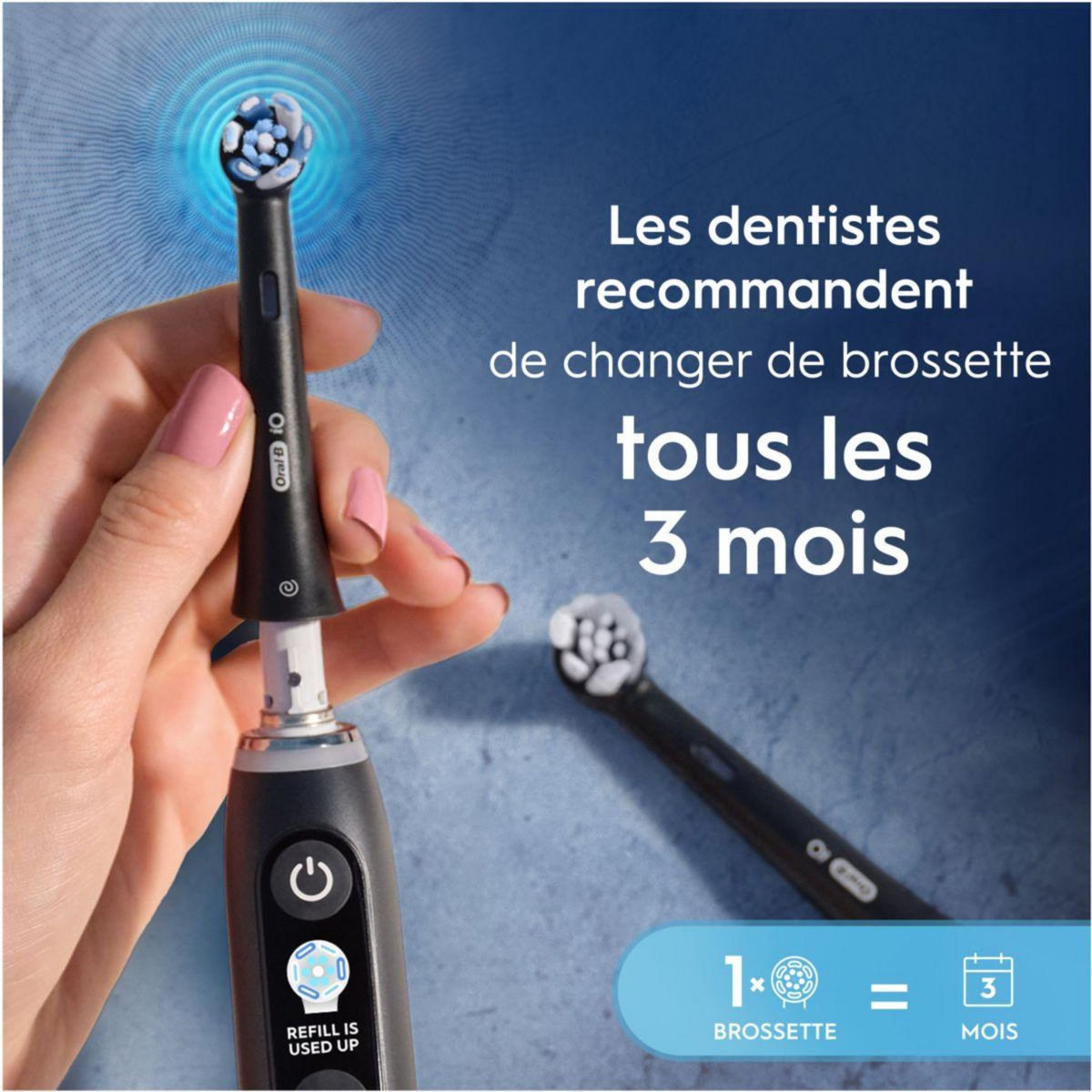 ORAL B Brossette dentaire x3 Ultimate Clean Noir