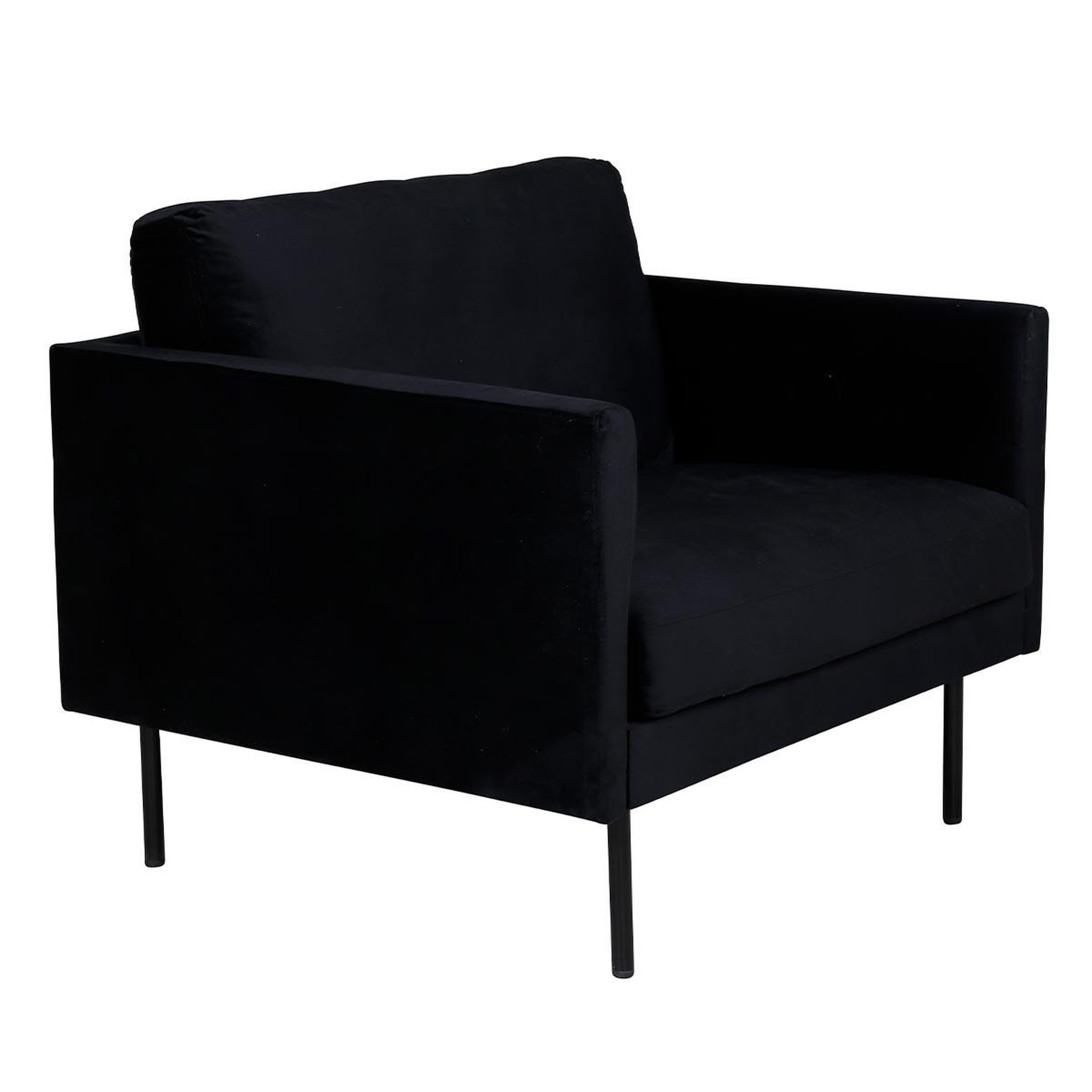 Paris Prix Fauteuil en velours  zoom  95cm noir