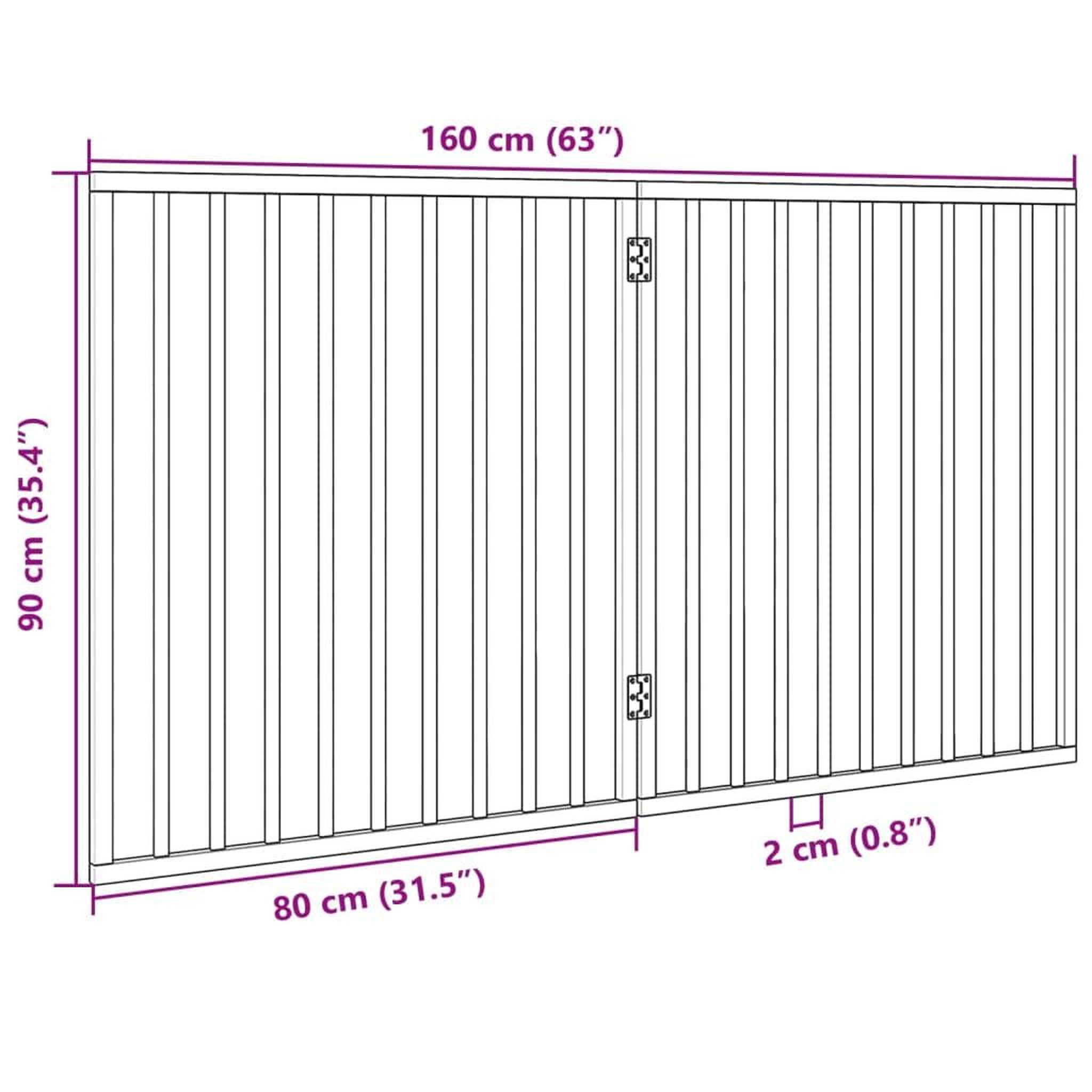 Voir la diapositive 6 : VIDAXL Barriere pour chien pliable 2 panneaux 160 cm bois de peuplier