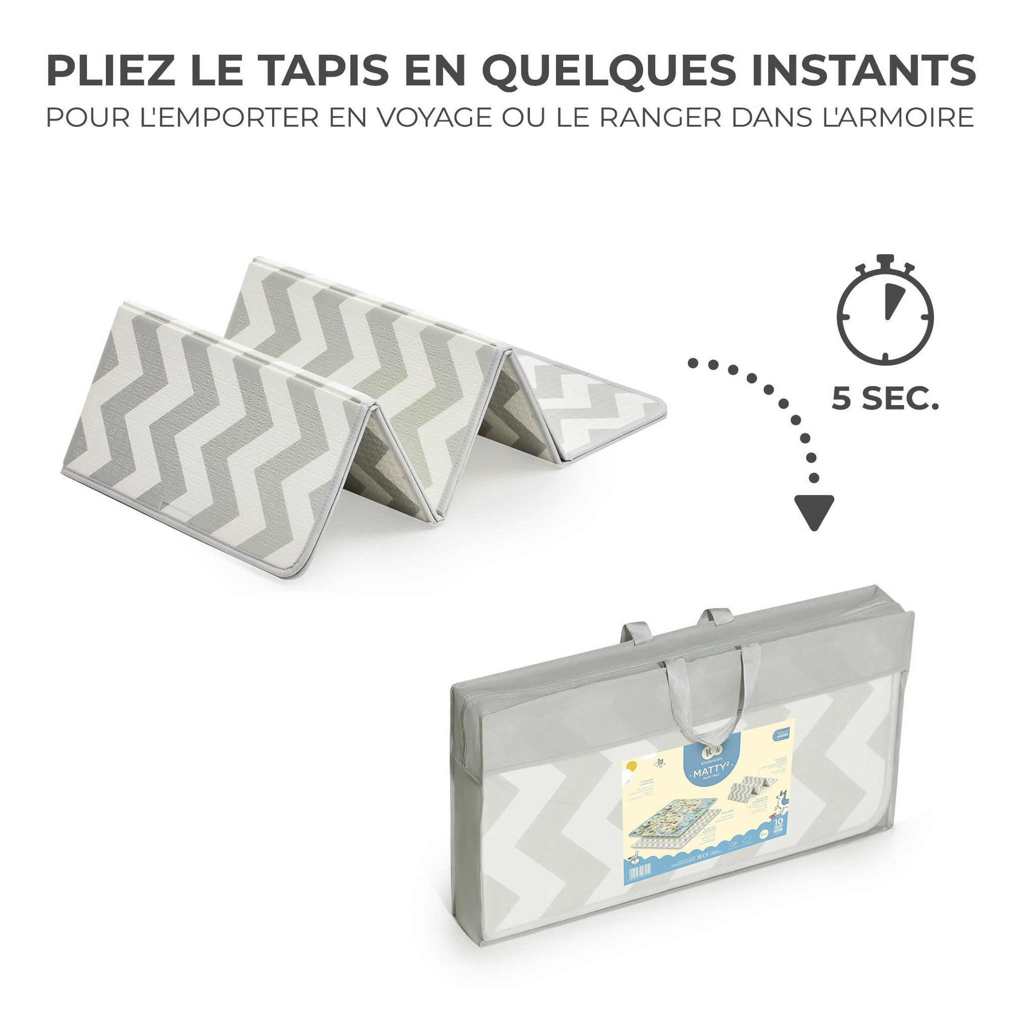 Voir la diapositive 5 : KINDERKRAFT Tapis d'évei Matty2- tapis sensoriel pour bébé