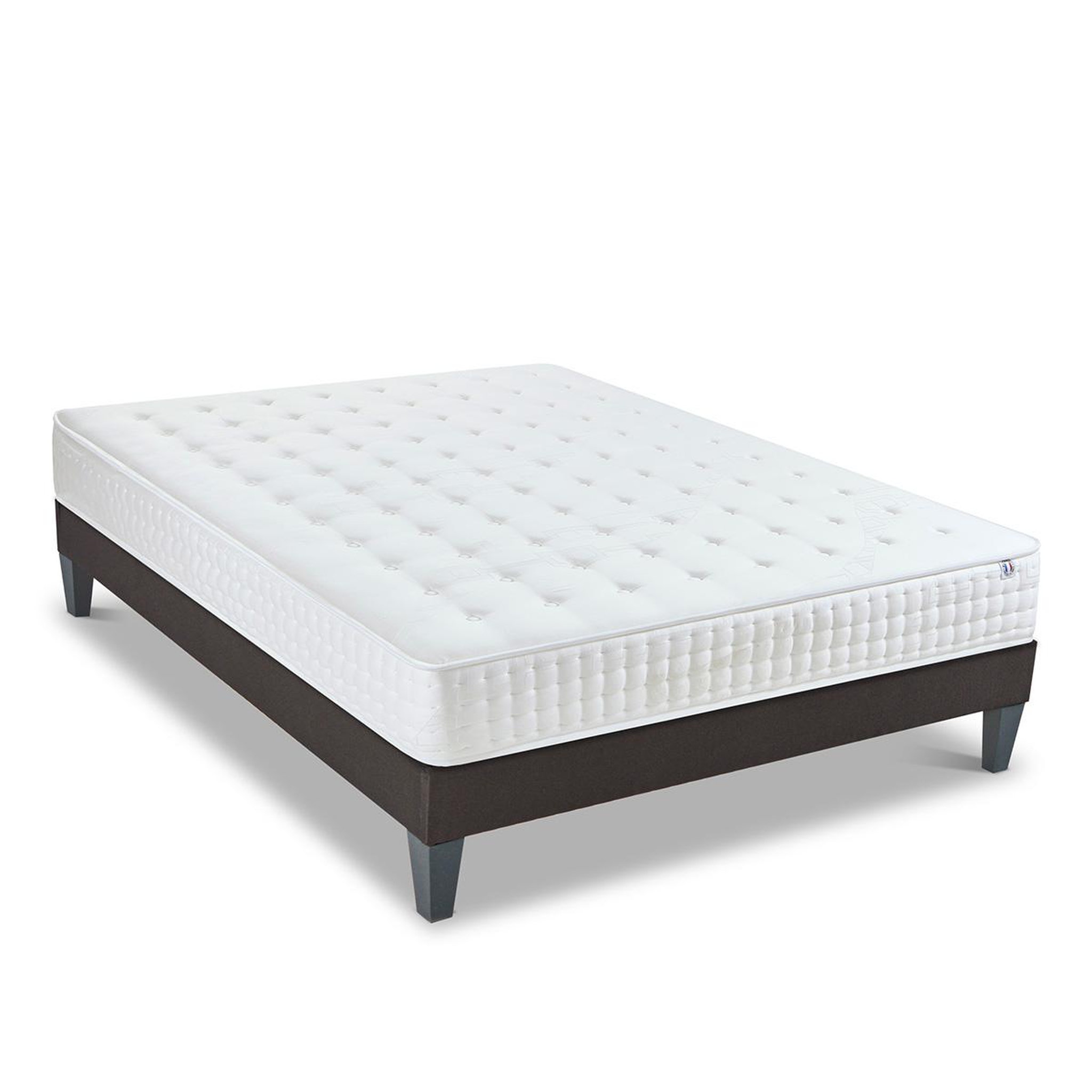 Voir la diapositive 3 : OLYMPE LITERIE Olympe literie | ensemble apollon | matelas mémoire de forme + sommier bois