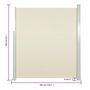 Voir la diapositive 6 : VIDAXL Auvent lateral de patio 160x300 cm Couleur creme