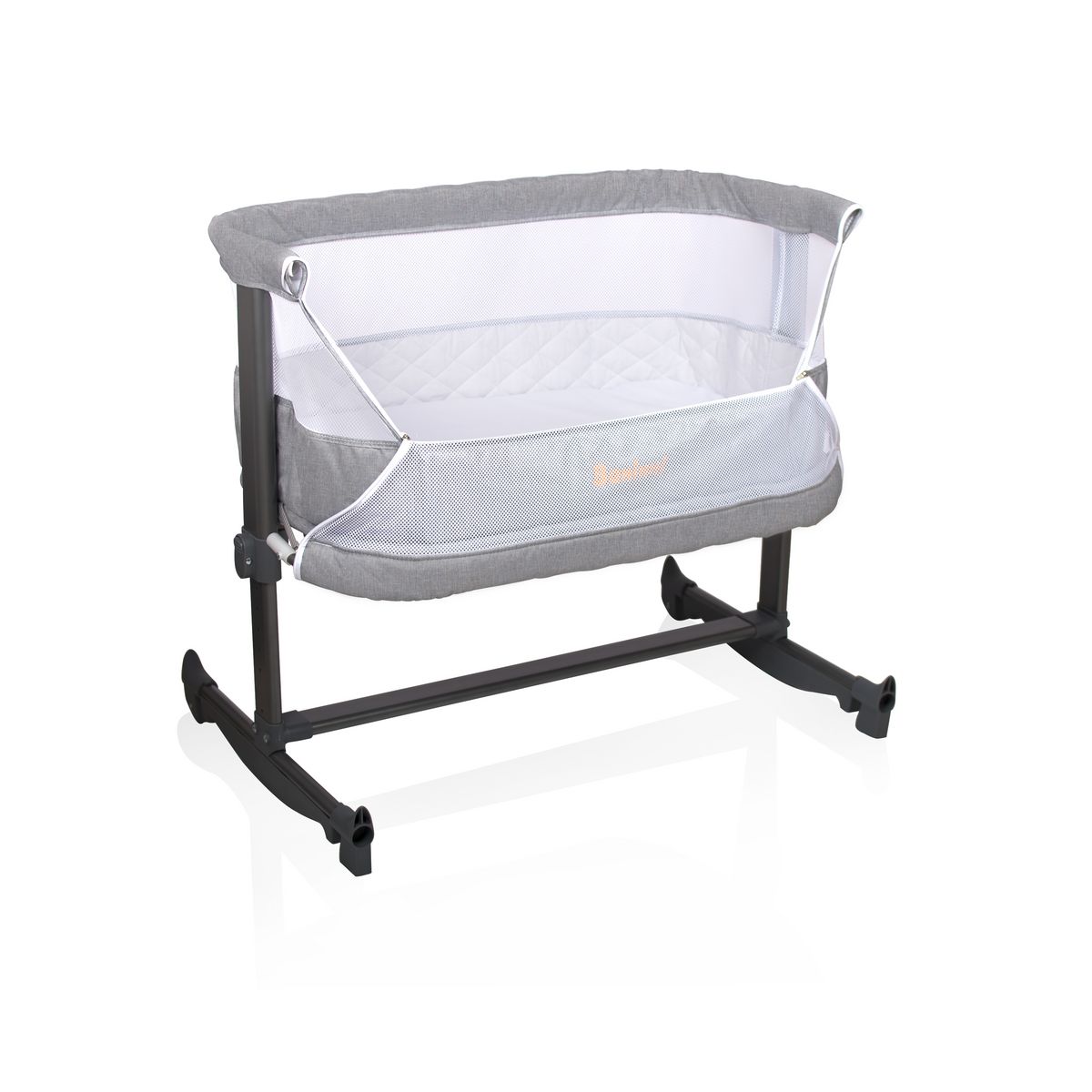 BANINNI Berceau balancelle cododo réglable gris Nesso