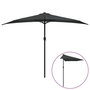 Voir la diapositive 2 : VIDAXL Parasol de balcon et mat en aluminium Anthracite 300x155cm Demi