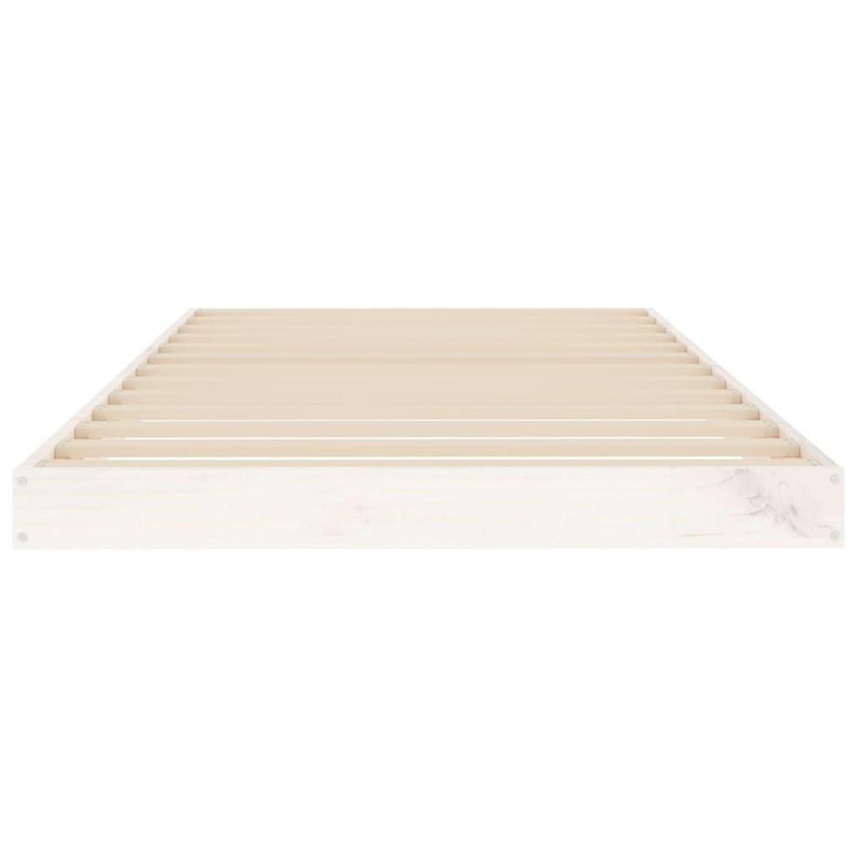VIDAXL Cadre de lit sans matelas blanc 90x190 cm bois de pin massif