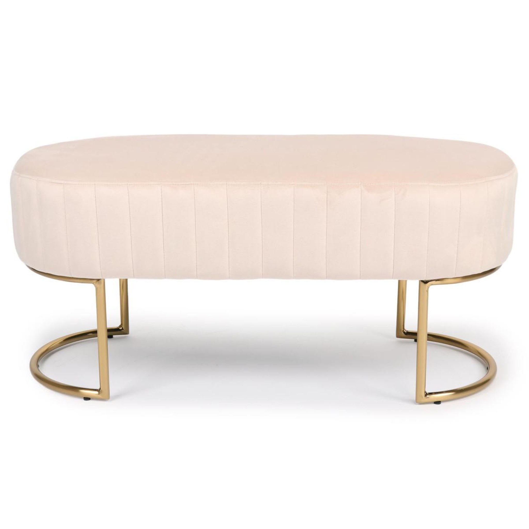 Paris Prix Banquette en velours  philomène  100cm beige