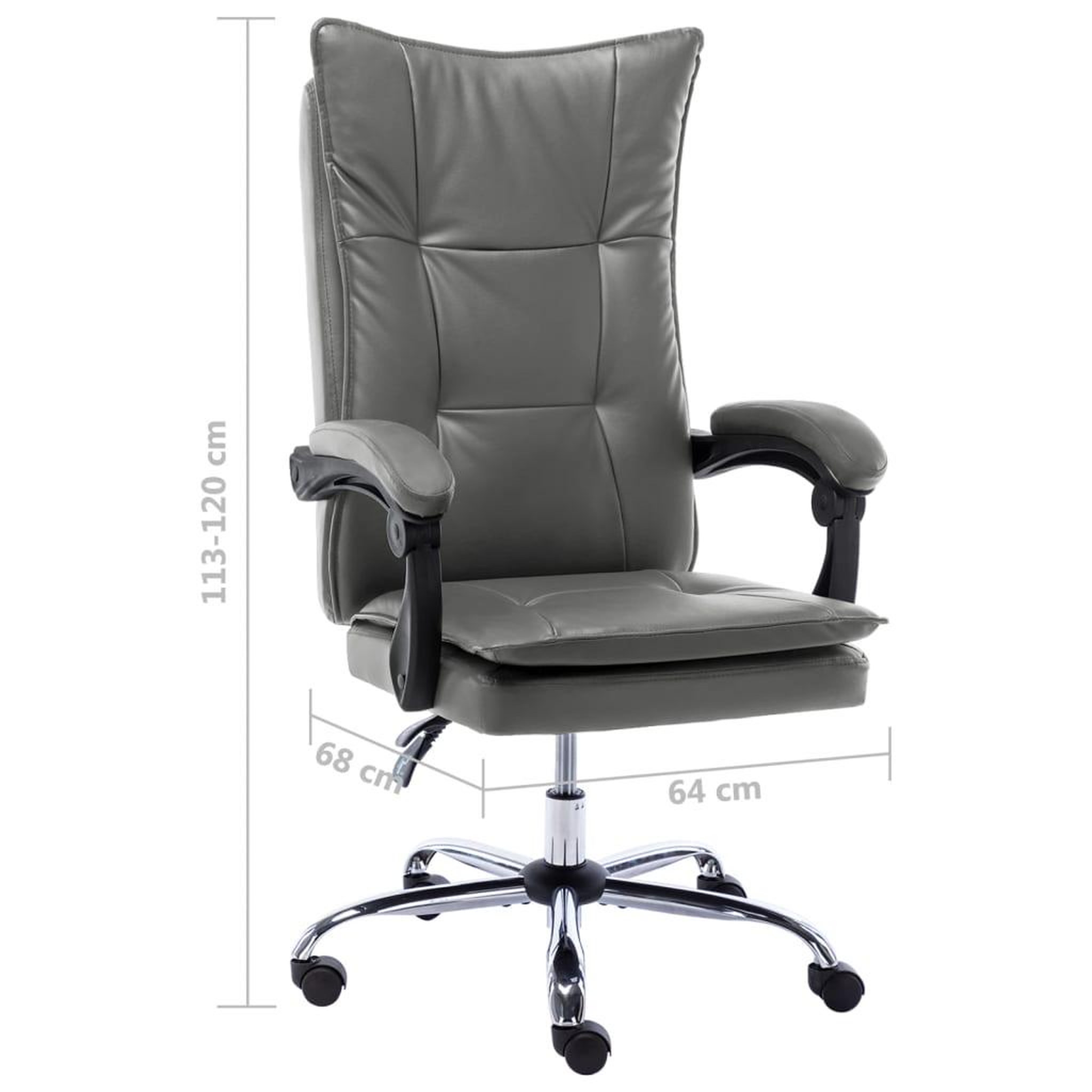 Voir la diapositive 6 : VIDAXL Chaise de bureau Anthracite Similicuir