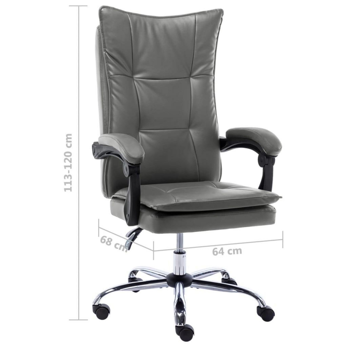 VIDAXL Chaise de bureau Anthracite Similicuir