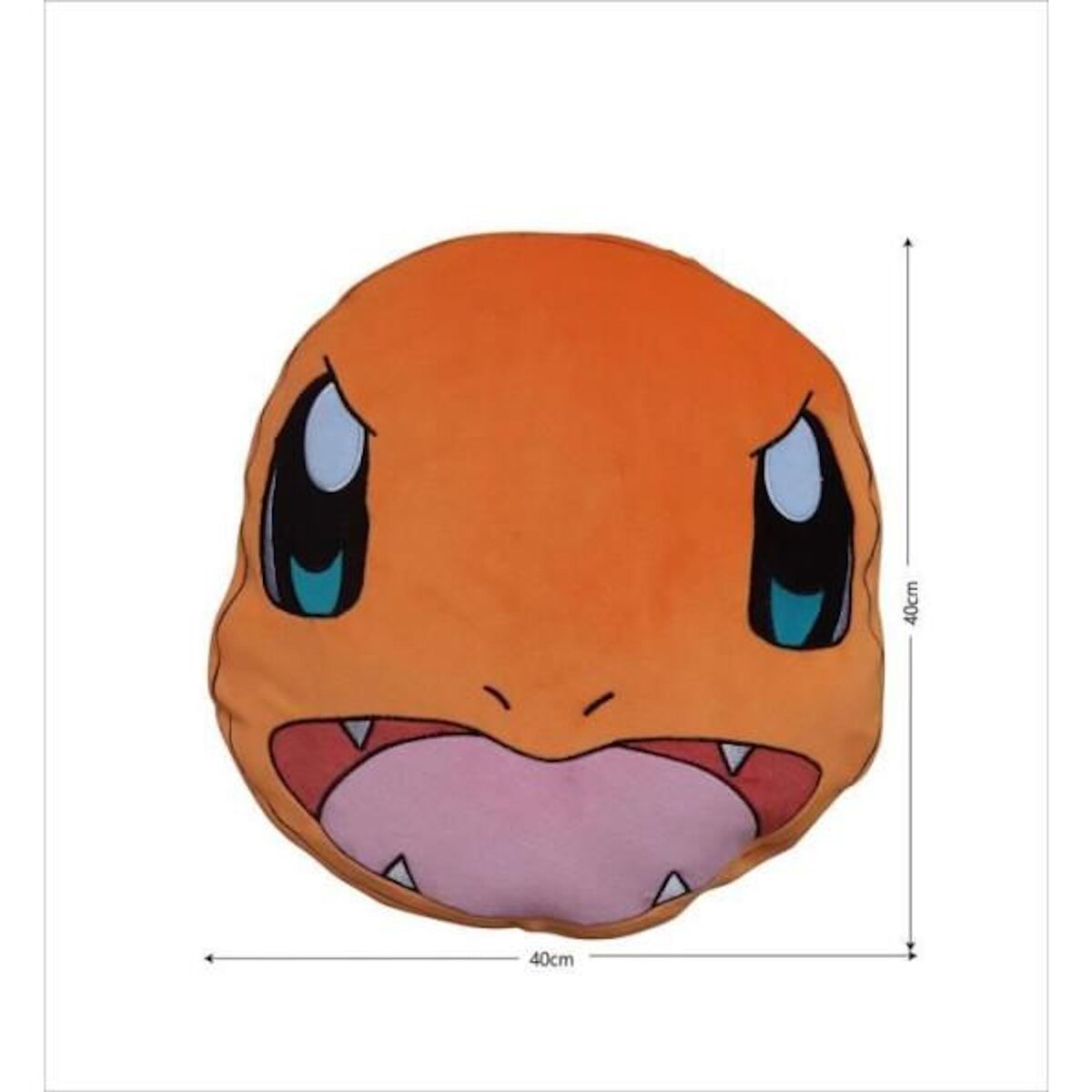 Pokemon Coussin premium 3D - POKEMON - Visage Salameche - Microfibre - 40 cm