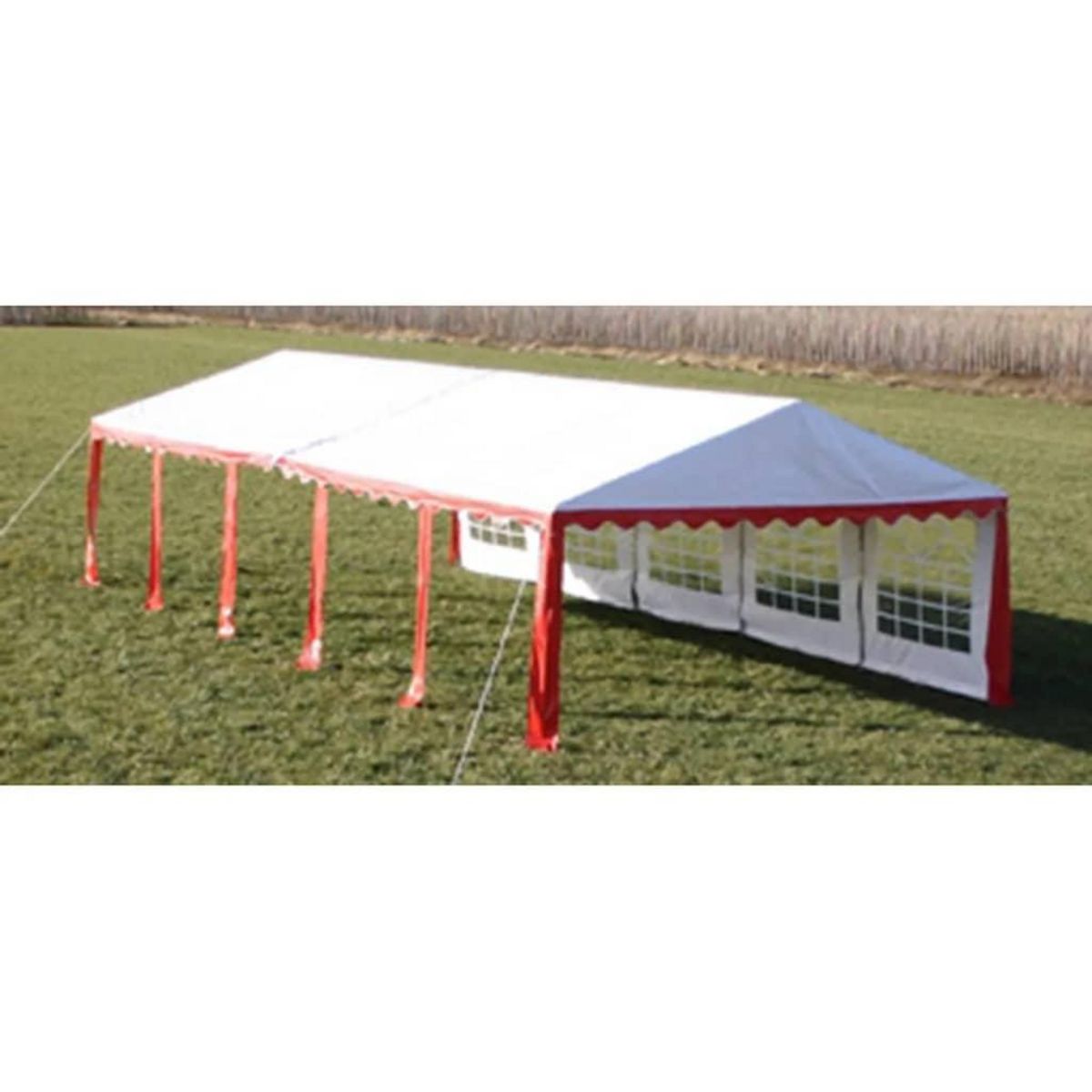 VIDAXL Dessus de tente de reception avec panneaux 10x5m Rouge et blanc