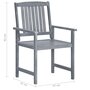 Voir la diapositive 6 : VIDAXL Chaises de jardin et coussins lot de 8 Bois acacia solide Gris