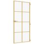 Voir la diapositive 5 : VIDAXL Porte interieure mince dore 93x201,5 cm verre trempe aluminium