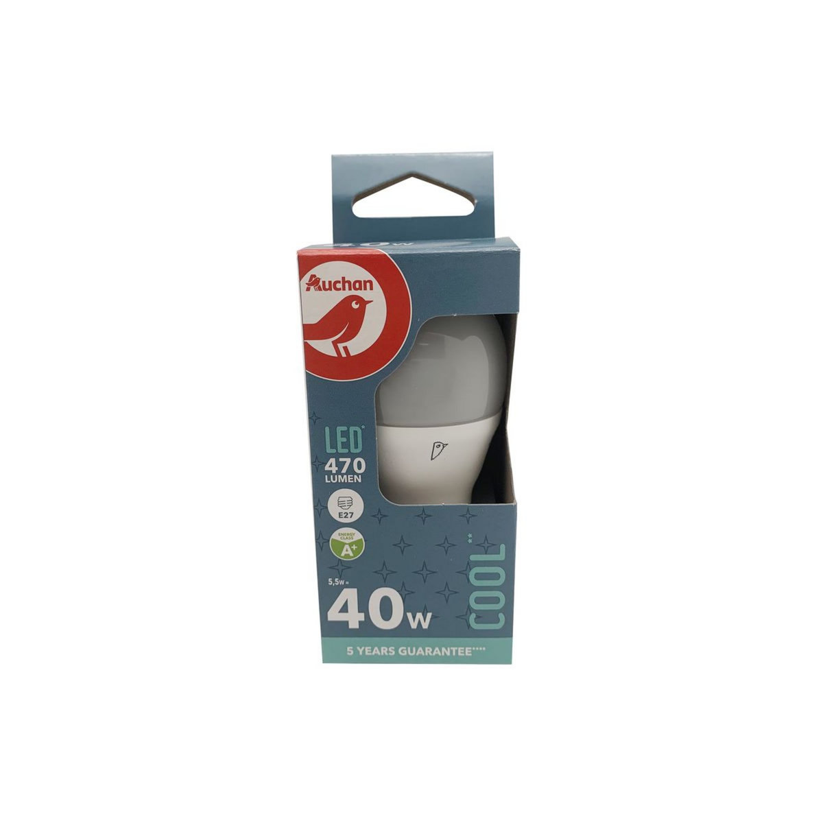 AUCHAN 6 Mini ampoules sphérique E27 40W Lumière froide 