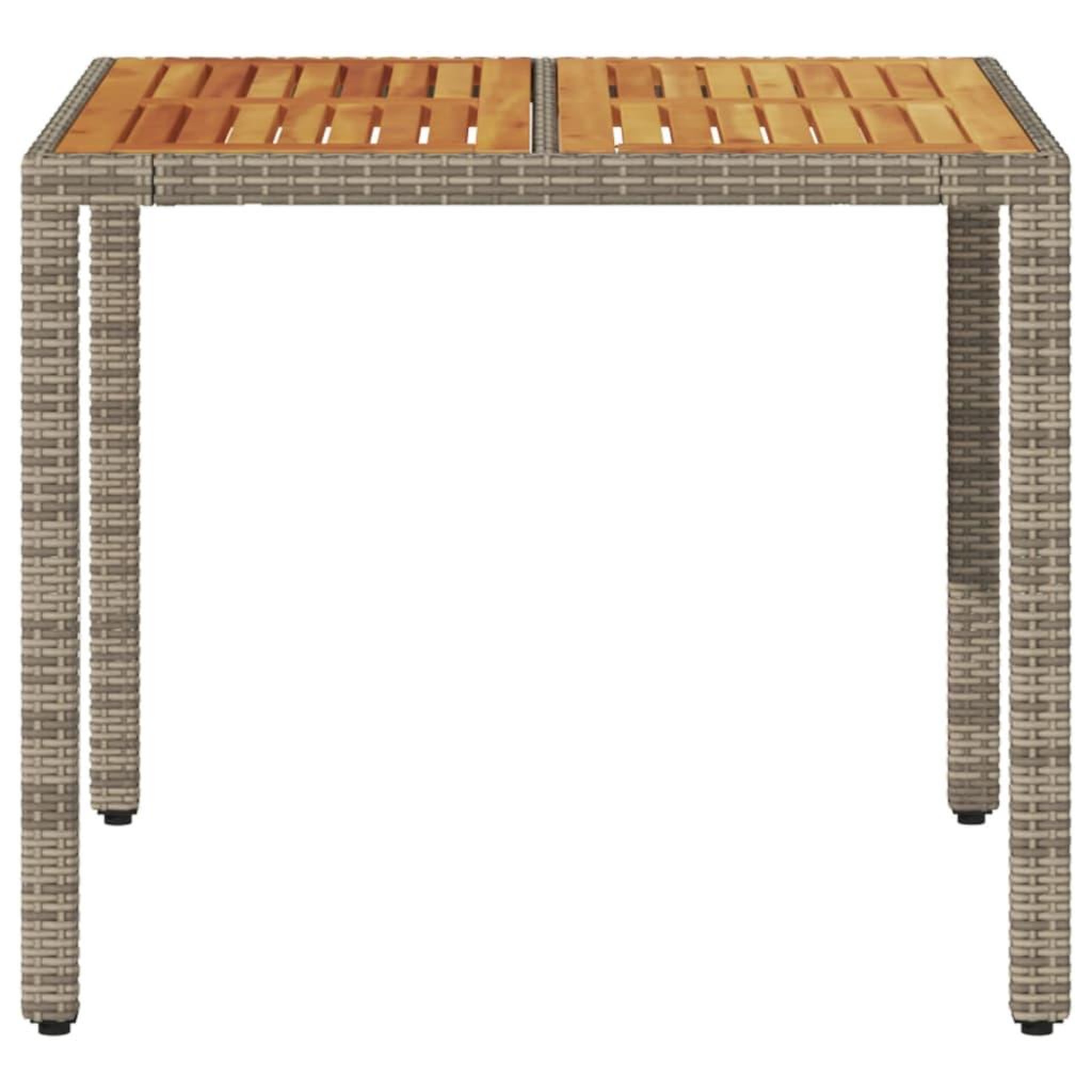 Voir la diapositive 4 : VIDAXL Table de jardin et dessus en bois d'acacia gris resine tressee