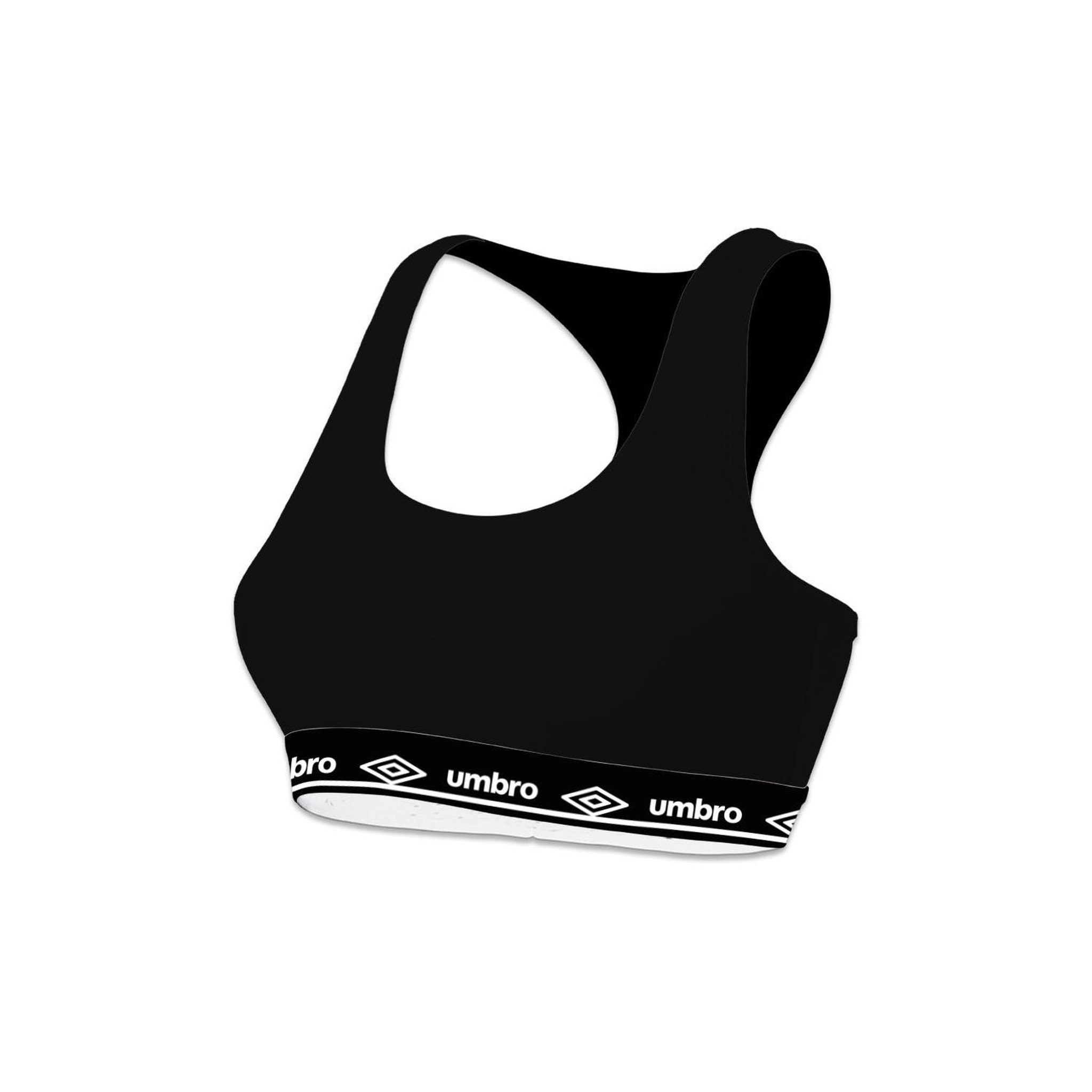 Voir la diapositive 4 : UMBRO Lot de 3 brassières femme en coton Umbro élastique Noir