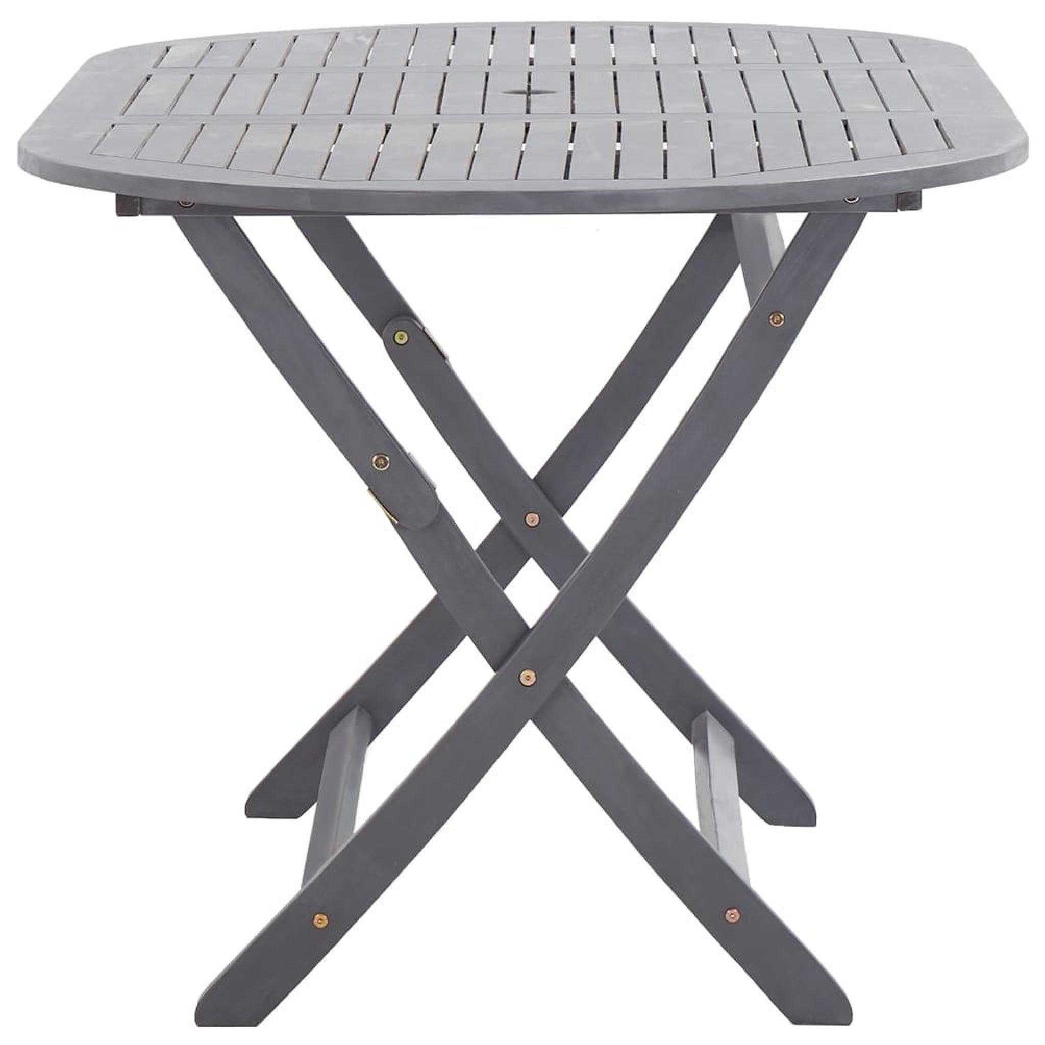 Voir la diapositive 4 : VIDAXL Ensemble a manger de jardin 9 pcs Bois d'acacia massif Gris