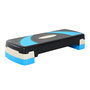 Voir la diapositive 1 : HOMCOM Stepper fitness aerobic hauteur reglable surface antiderapante 80 x 31 x 20 cm noir bleu