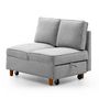 Voir la diapositive 2 : Paris Prix Banquette 2 Places Convertible  Théo  107cm Gris