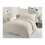 Voir la diapositive 2 : LOVELY HOME PARURE DE COUETTE LOVELY HOME - 240x260 cm - 100% COTON - BEIGE CREME