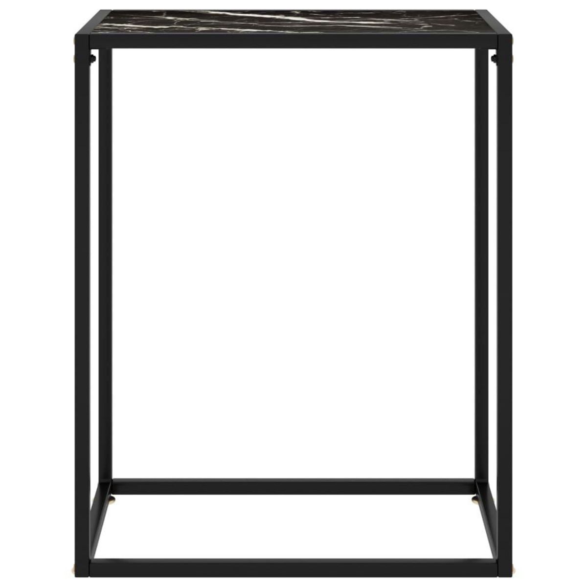 VIDAXL Table console Noir 60x35x75 cm Verre trempe
