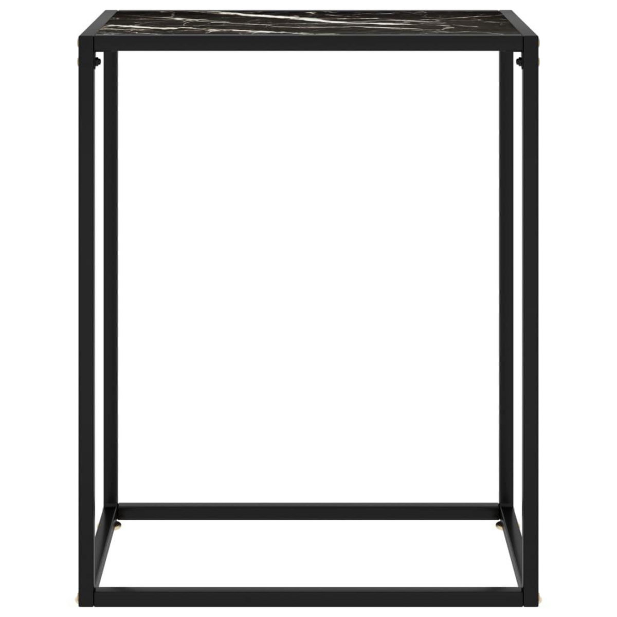 VIDAXL Table console Noir 60x35x75 cm Verre trempe