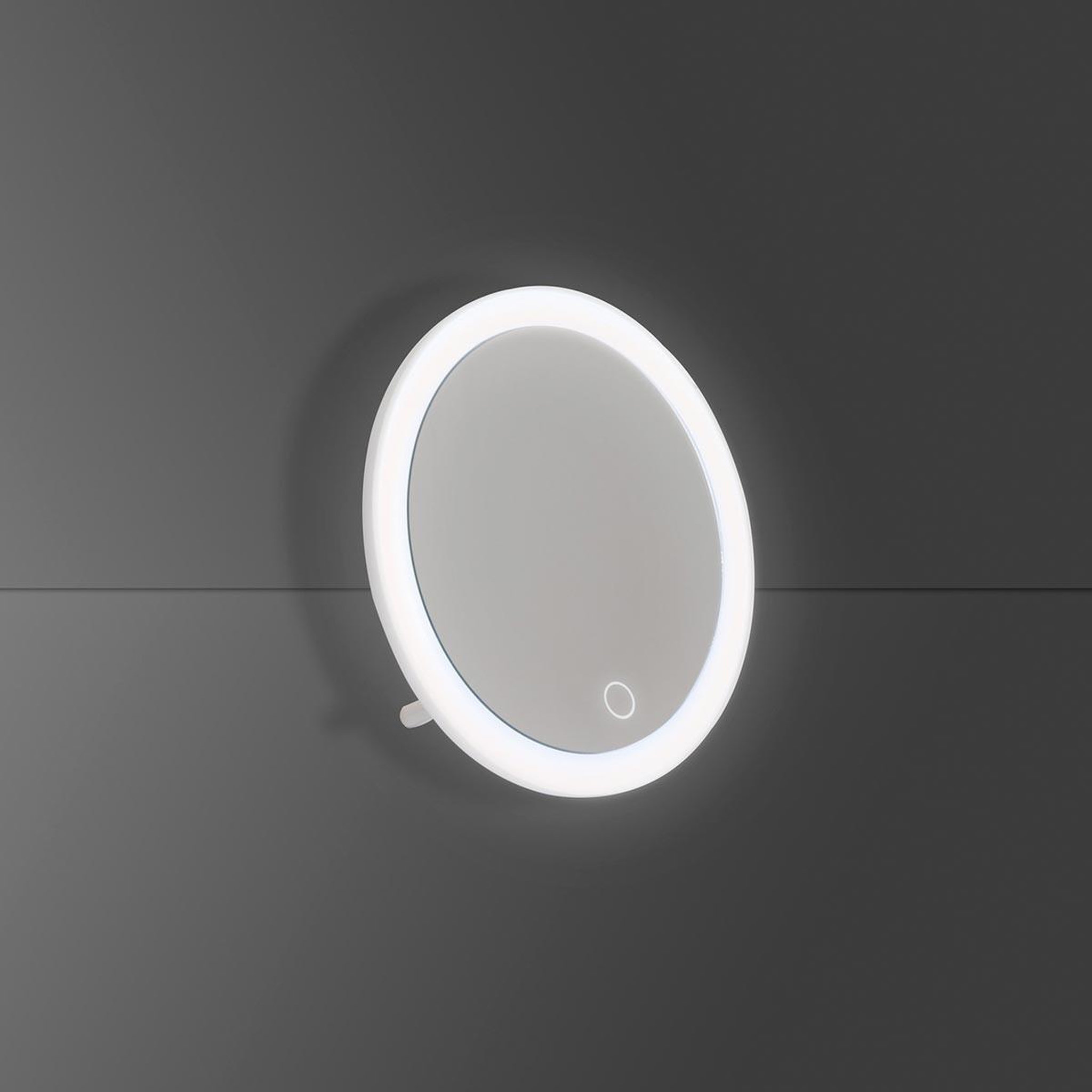 Voir la diapositive 6 : FIVE Miroir à poser pivotant à led  zoom  18cm blanc