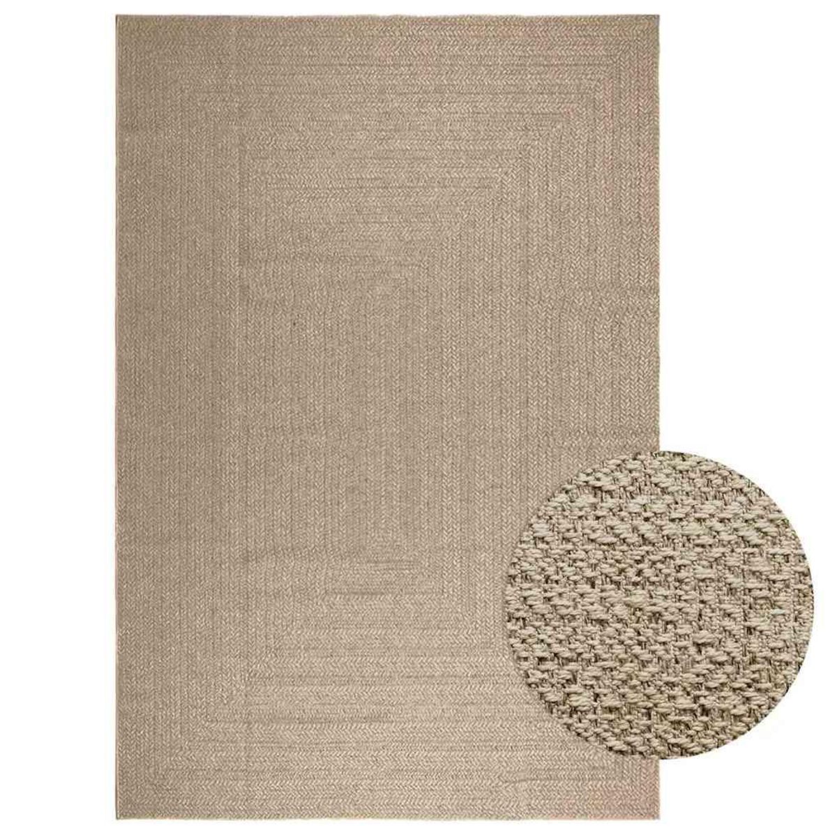 VIDAXL Tapis ZIZUR beige 240x340 cm aspect de jute interieur exterieur