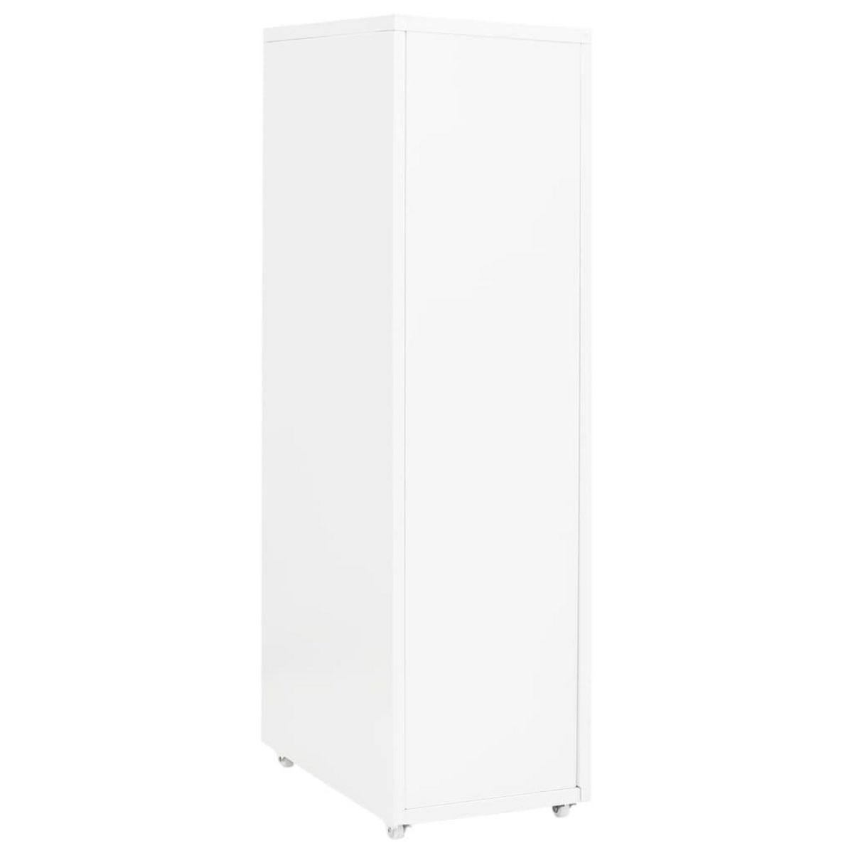 VIDAXL Classeur mobile Blanc 28x41x109 cm Metal