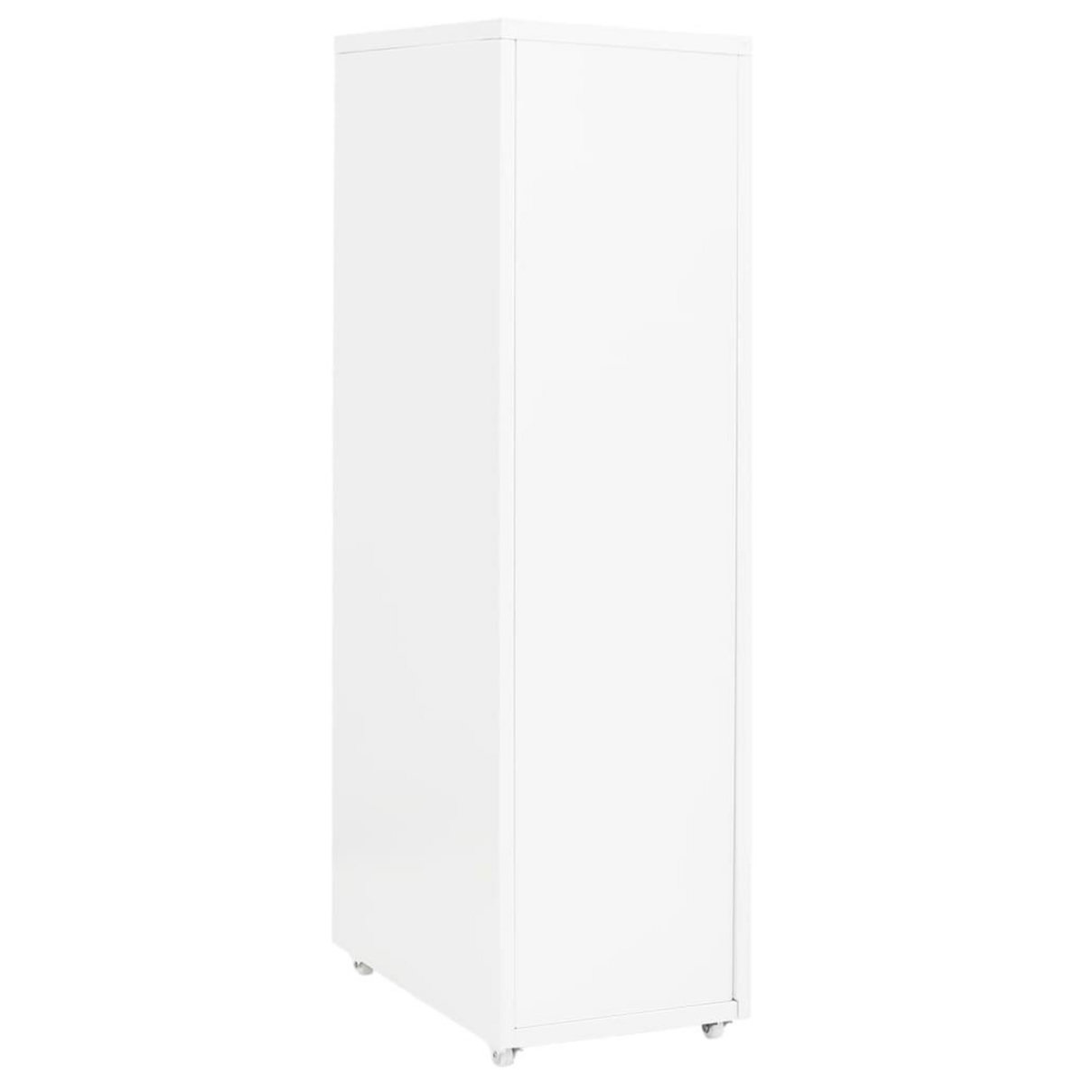 VIDAXL Classeur mobile Blanc 28x41x109 cm Metal