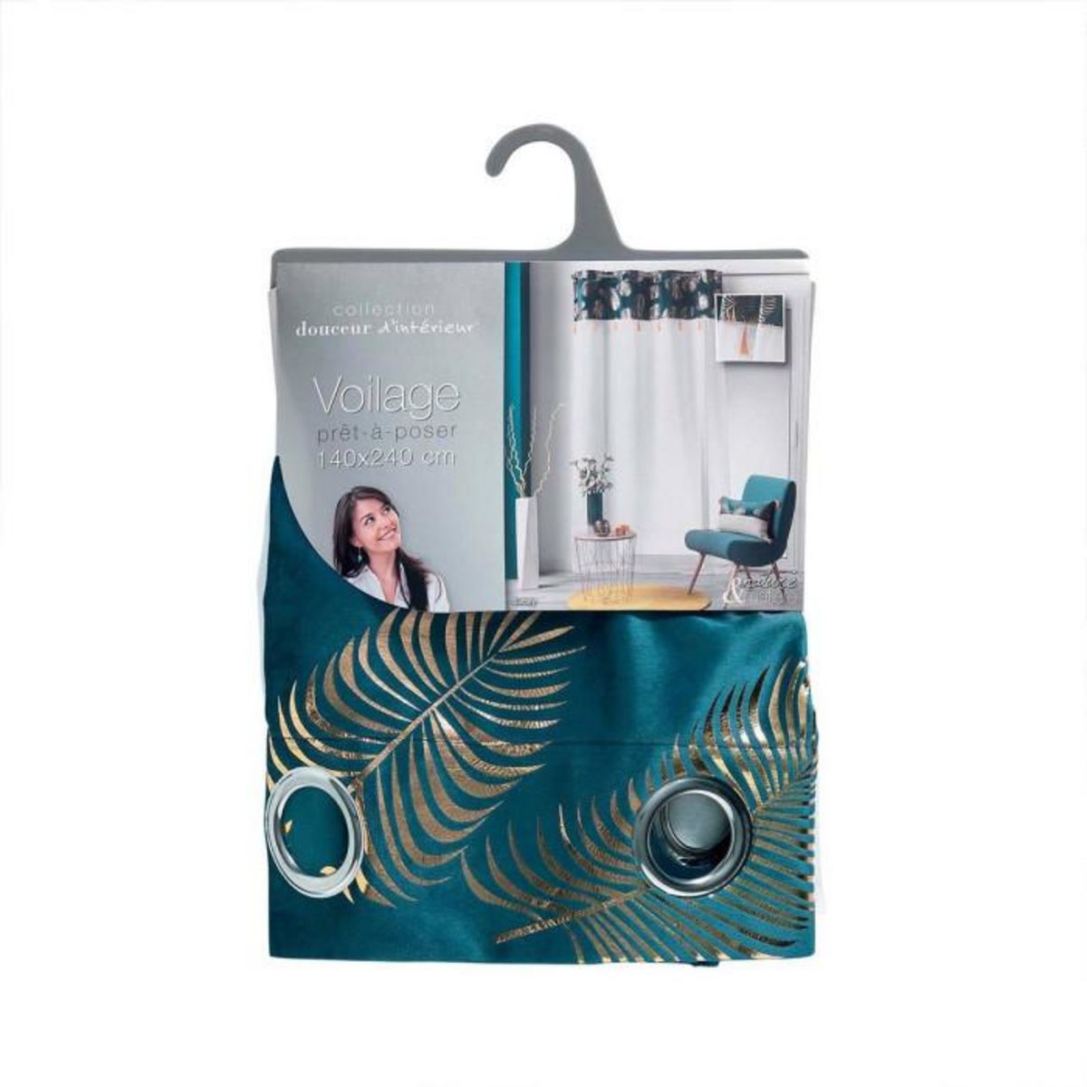 Paris Prix Rideau Voilage à Œillets  Sabaly  140x240cm Or