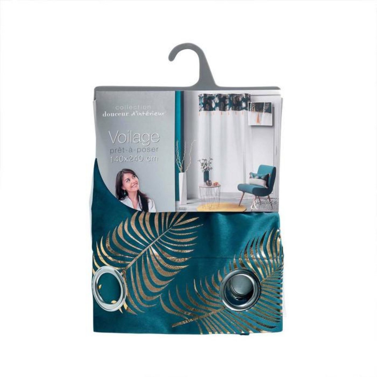 Paris Prix Rideau Voilage à Œillets  Sabaly  140x240cm Or