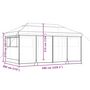 Voir la diapositive 6 : VIDAXL Tente de reception pliable escamotable 4 parois laterales noir