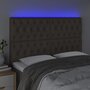Voir la diapositive 3 : VIDAXL Tete de lit a LED Taupe 144x7x118/128 cm Tissu