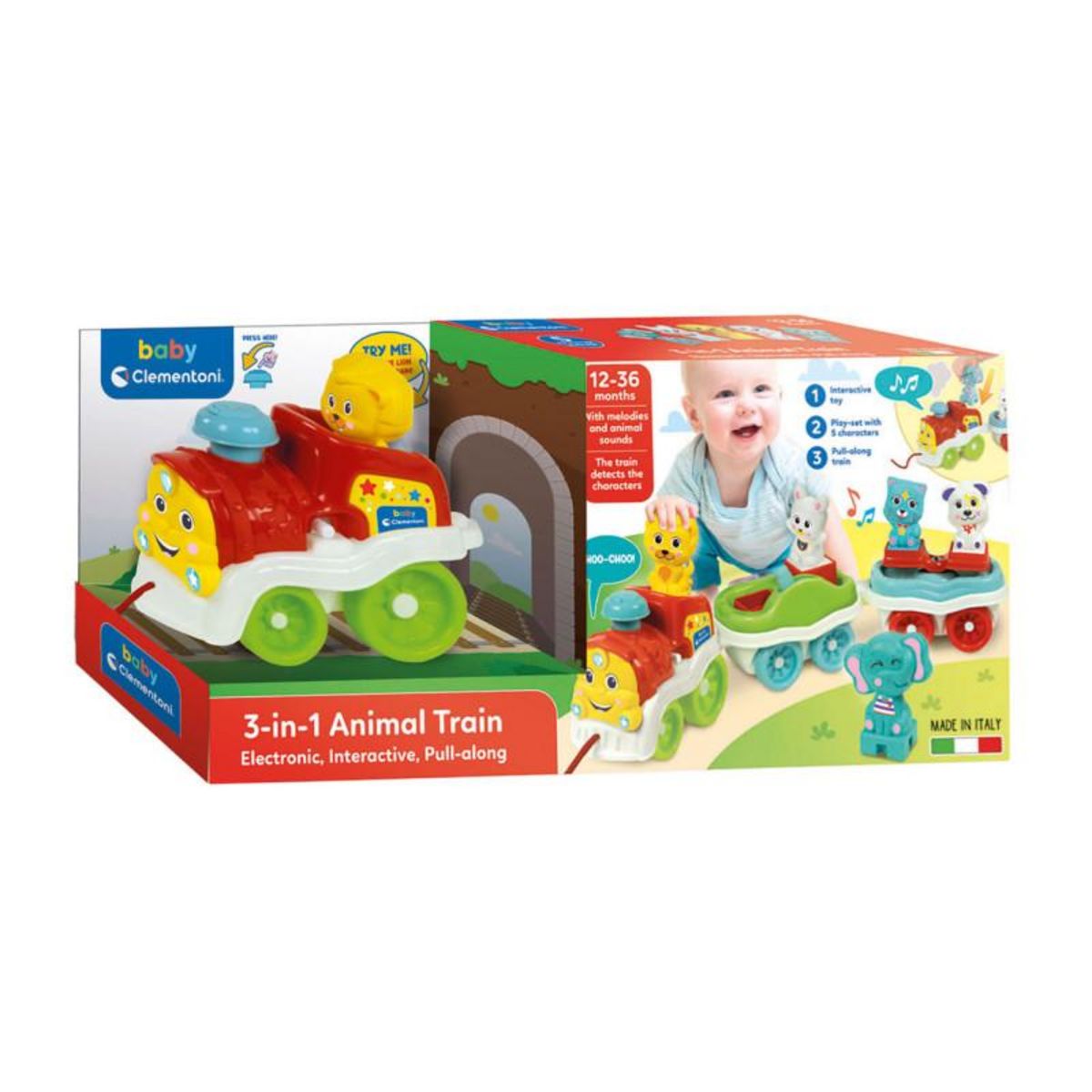CLEMENTONI Clementoni Baby Animal Train Interactive 3in1 17848