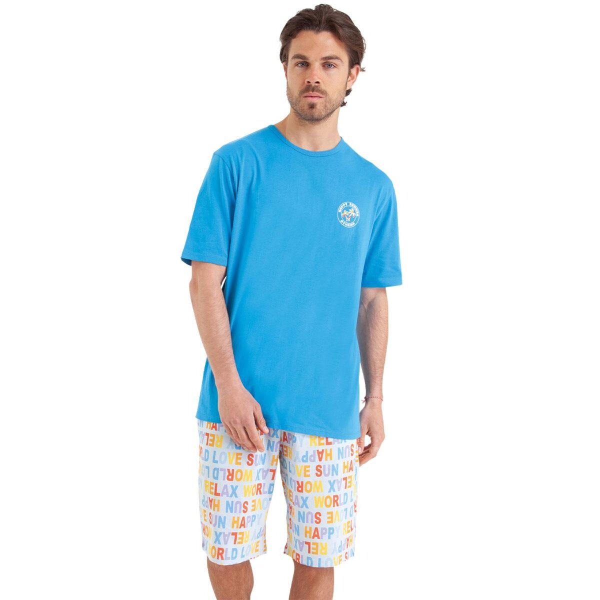 Athena Pyjama court homme Happy Summer pas cher Auchan