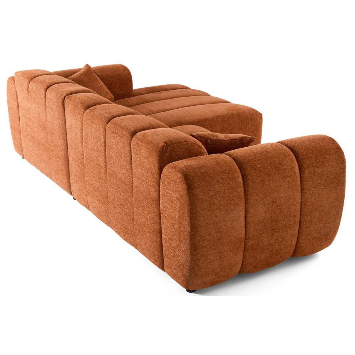 LISA DESIGN Curtis - canapé d'angle droit 4 places en tissu texturé