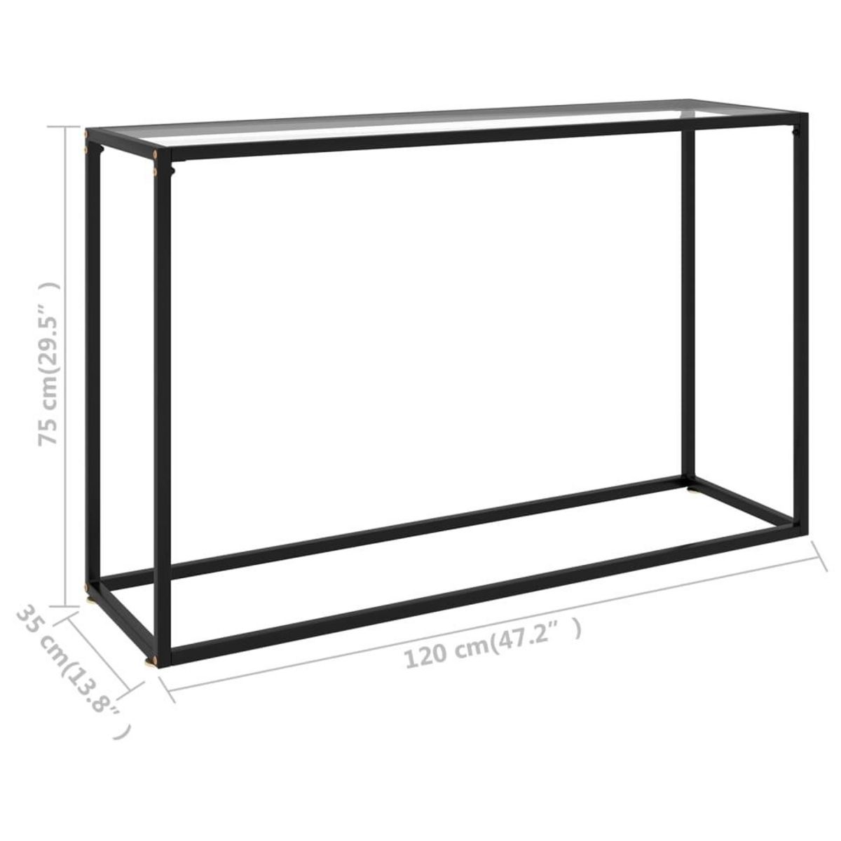 VIDAXL Table console Transparent 120x35x75 cm Verre trempe