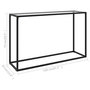 Voir la diapositive 6 : VIDAXL Table console Transparent 120x35x75 cm Verre trempe