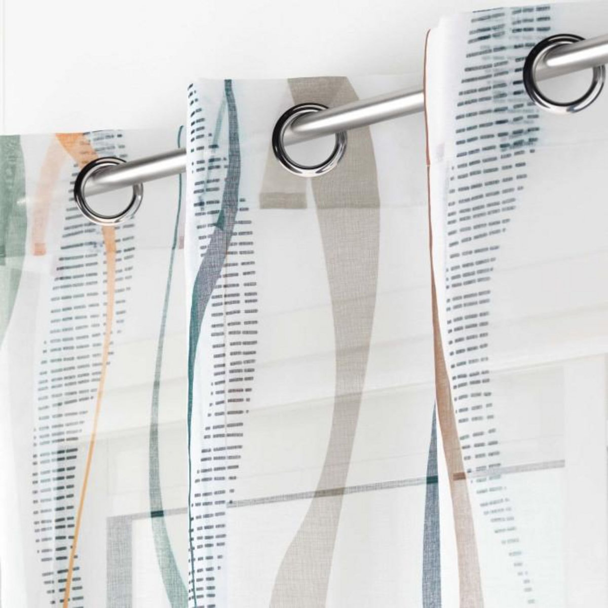 Paris Prix Rideau Voilage à Œillets  Lisana  140x280cm Multicolore