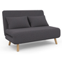 Voir la diapositive 1 : ID MARKET Canapé convertible ROMEO lit d'appoint 2 places 120 x 190 cm tissu gris anthracite