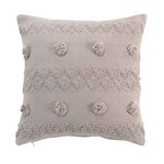 Paris Prix Coussin Déco à Pompons  Alenia  40x40cm Lin
