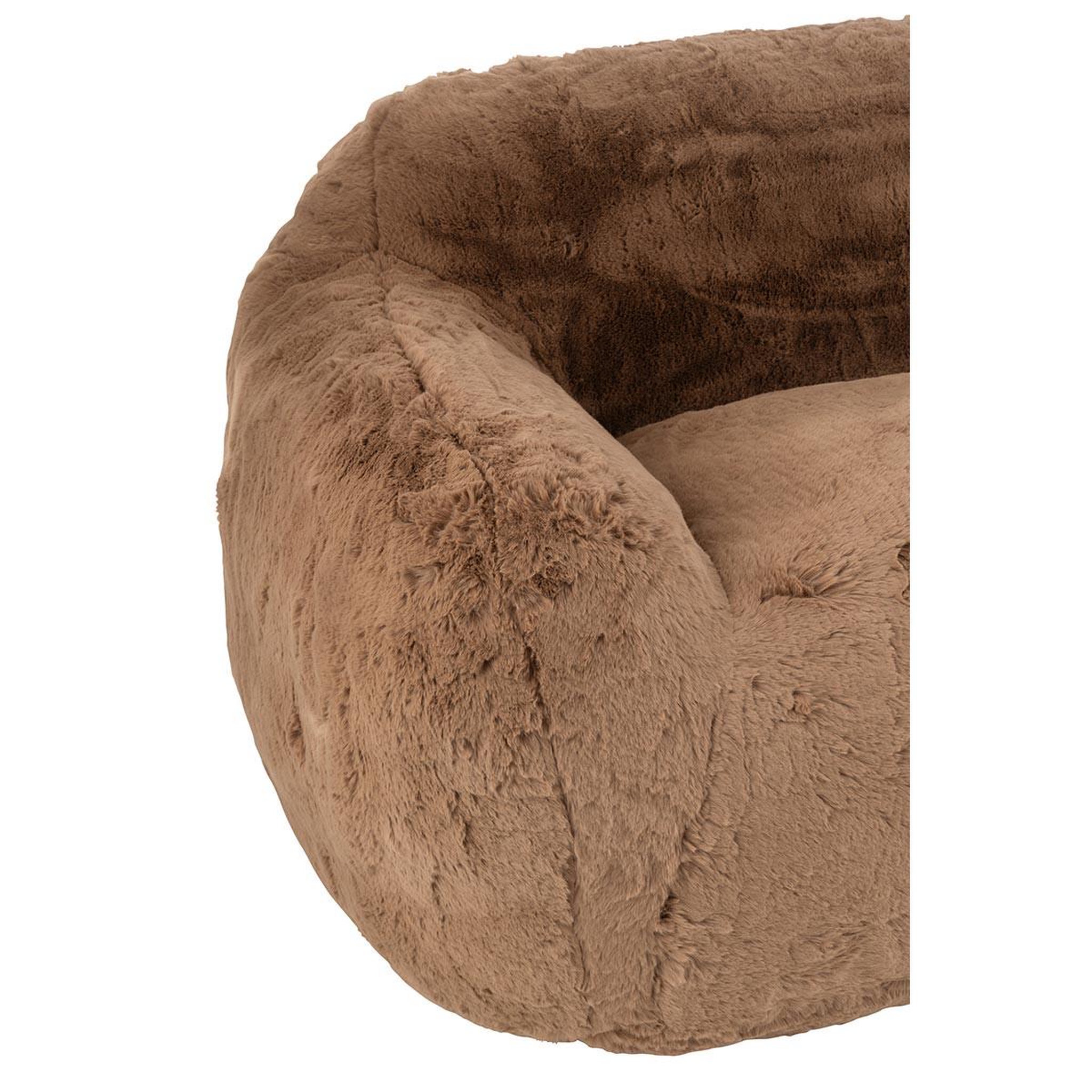 Voir la diapositive 5 : J-LINE Canapé droit 2 places  cutie  152cm taupe