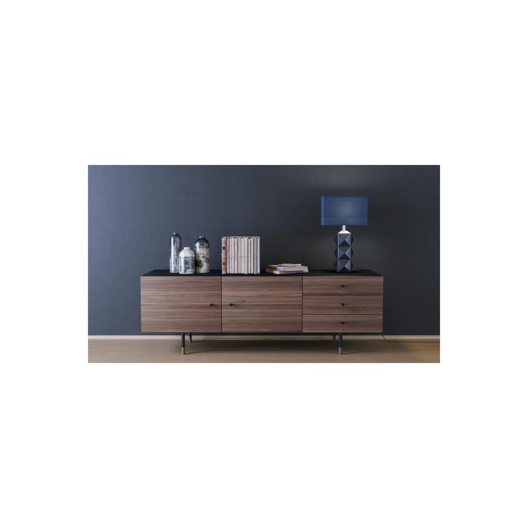 Voir la diapositive 5 : Paris Prix Buffet 2 portes & 3 tiroirs  jugend  180cm noyer