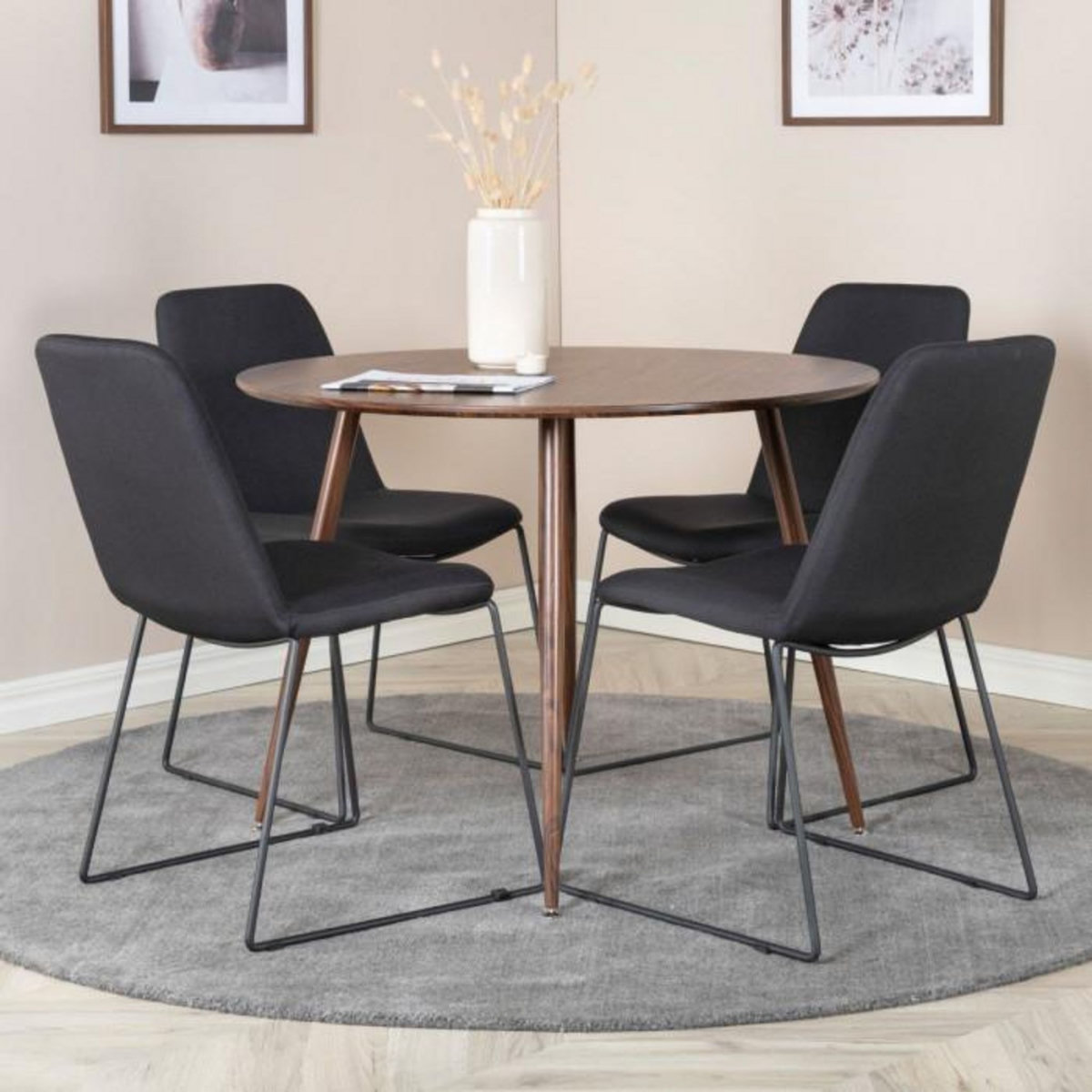 Paris Prix Table à Manger Ronde  Plaza  100cm Noyer