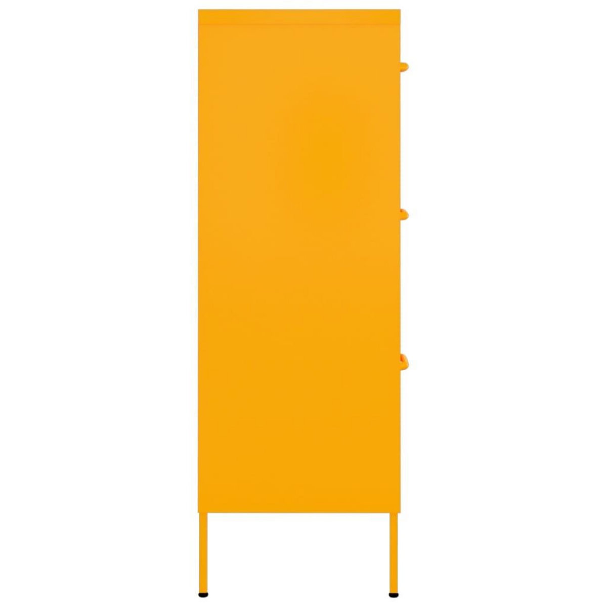VIDAXL Armoire a tiroirs Jaune moutarde 80x35x101,5 cm Acier