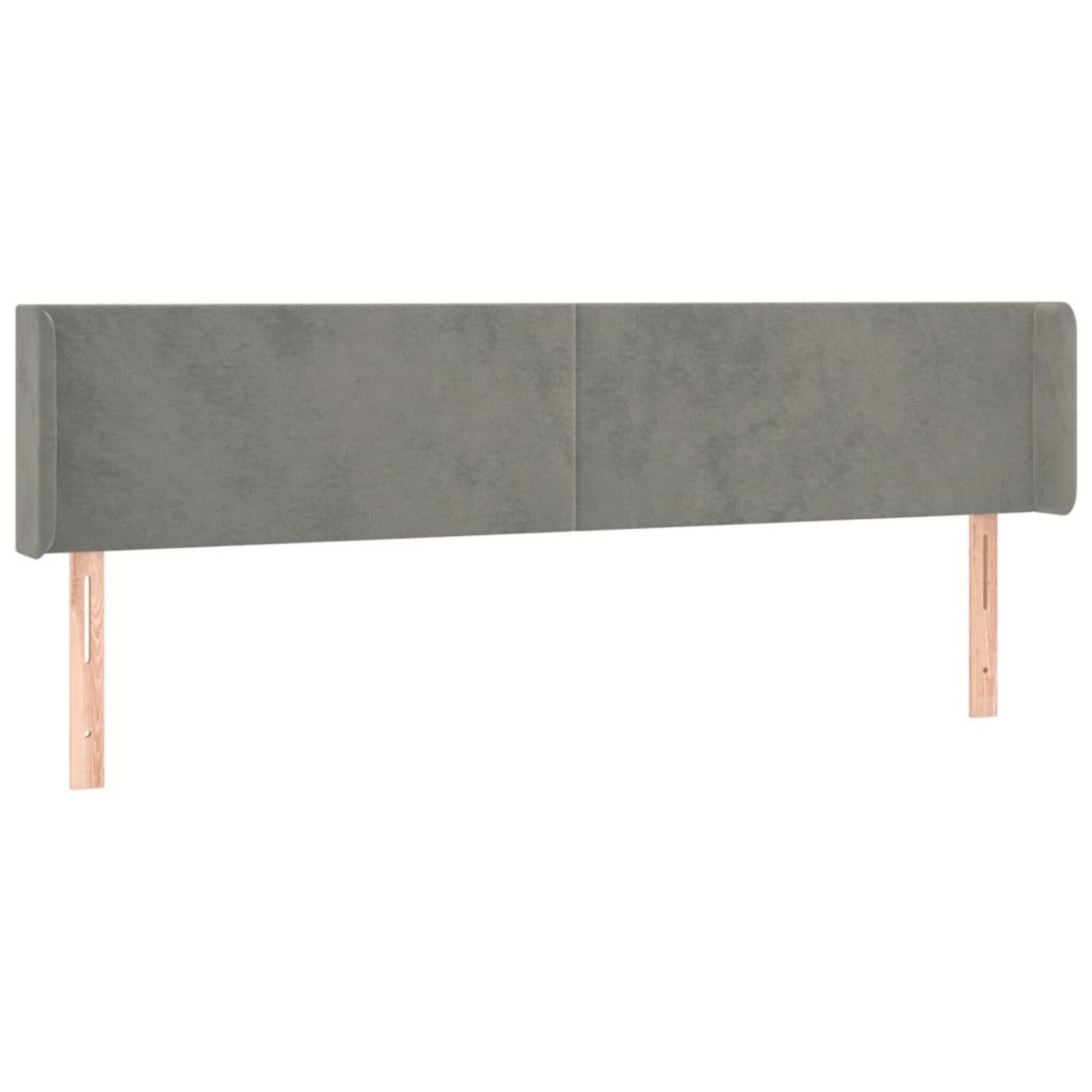 Voir la diapositive 3 : VIDAXL Tete de lit a LED Gris clair 203x16x78/88 cm Velours