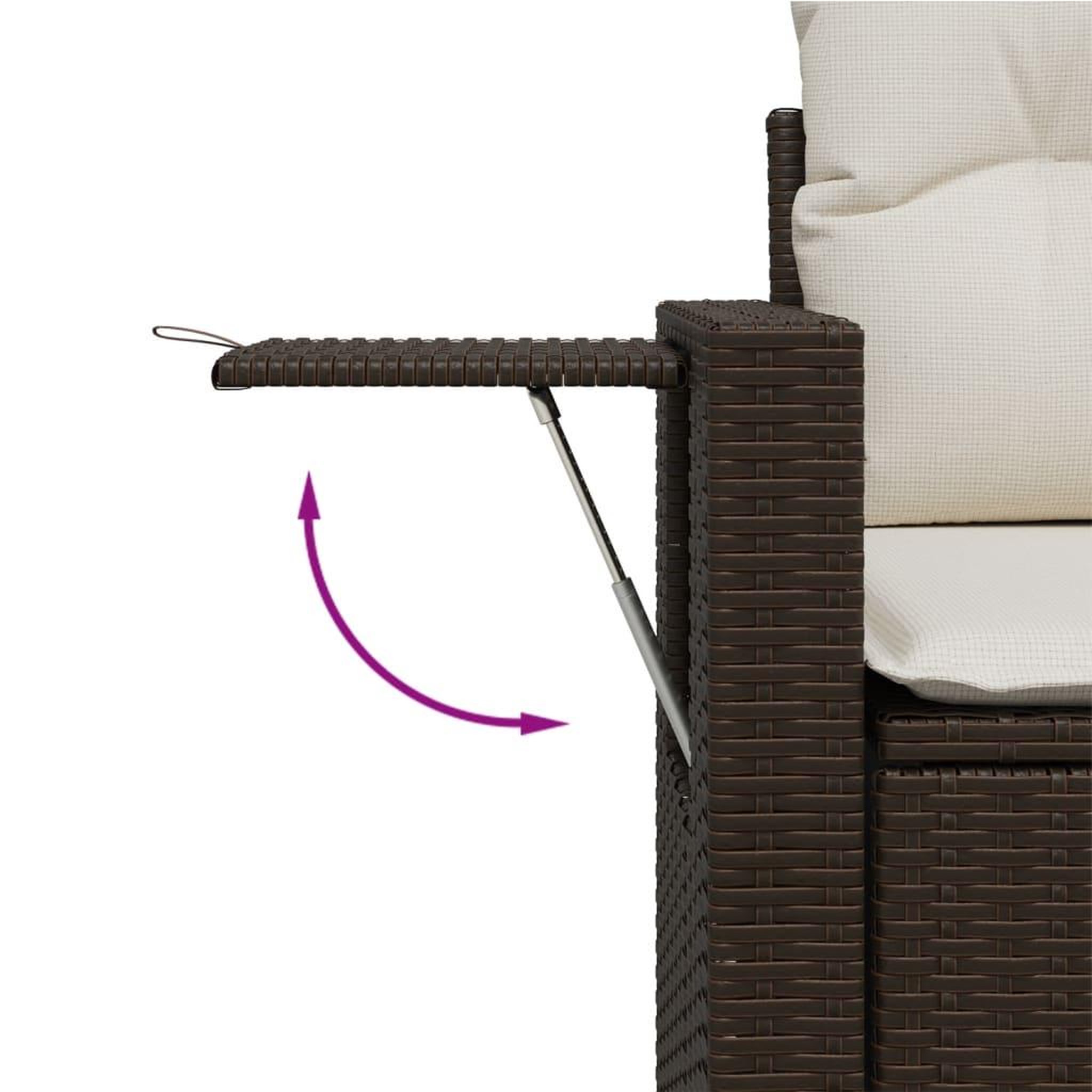 Voir la diapositive 3 : VIDAXL Salon de jardin avec coussins 5 pcs marron resine tressee