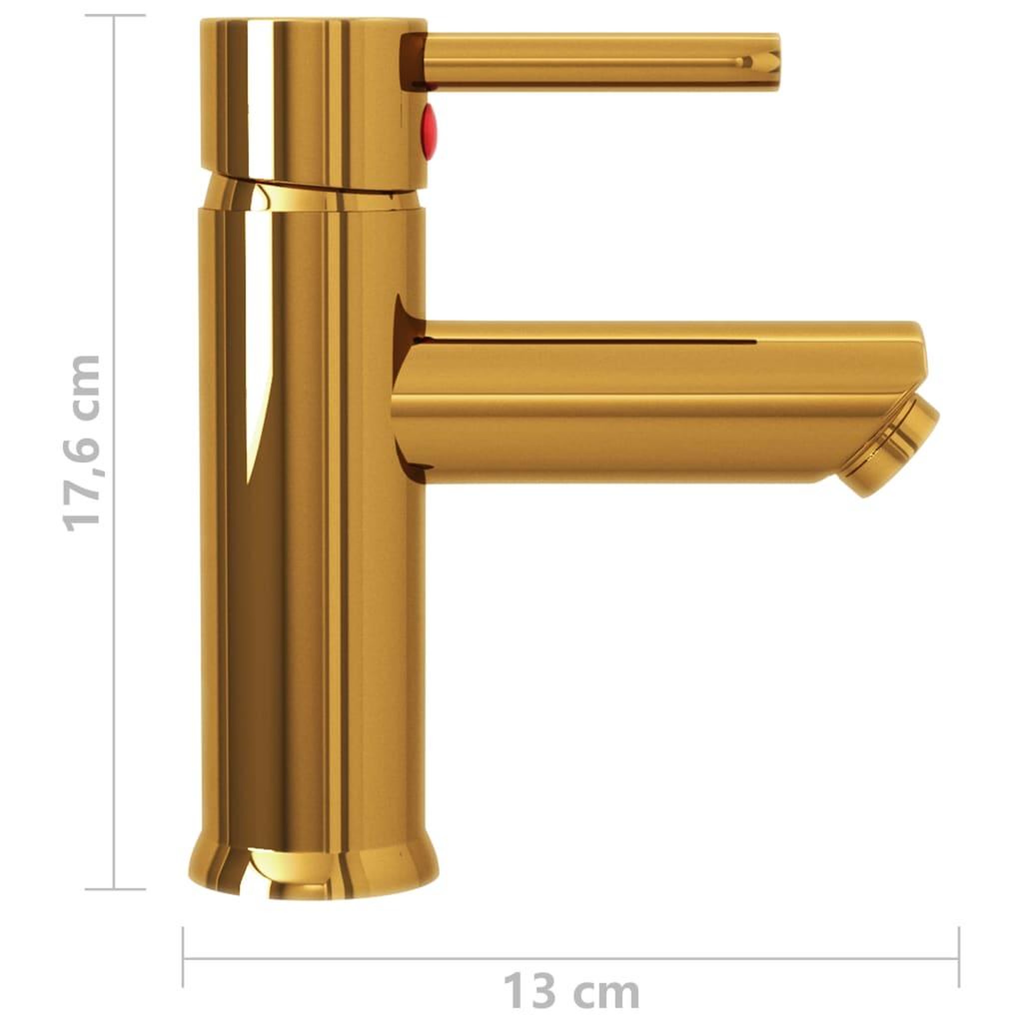 Voir la diapositive 6 : VIDAXL Robinet de lavabo de salle de bain Dore 130x176 mm